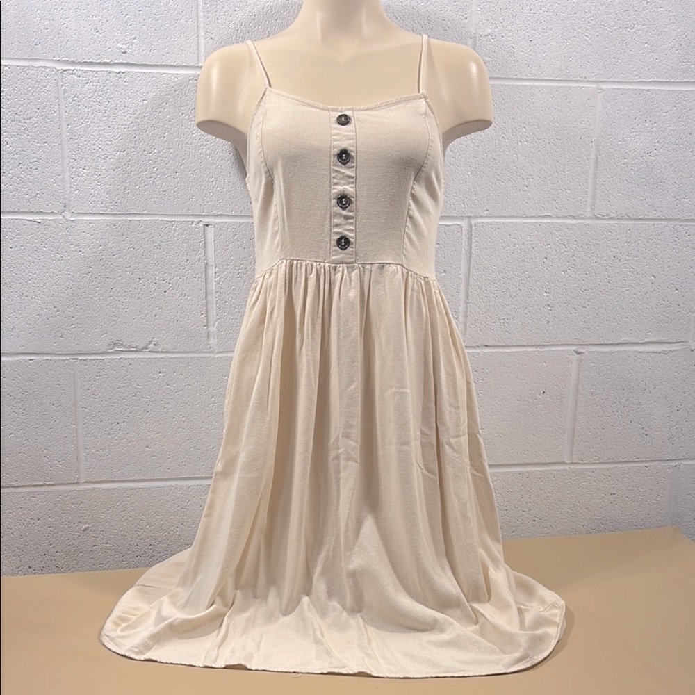 NWOT Lily Morgan Elegant Cream Button-Front Dress​​​​